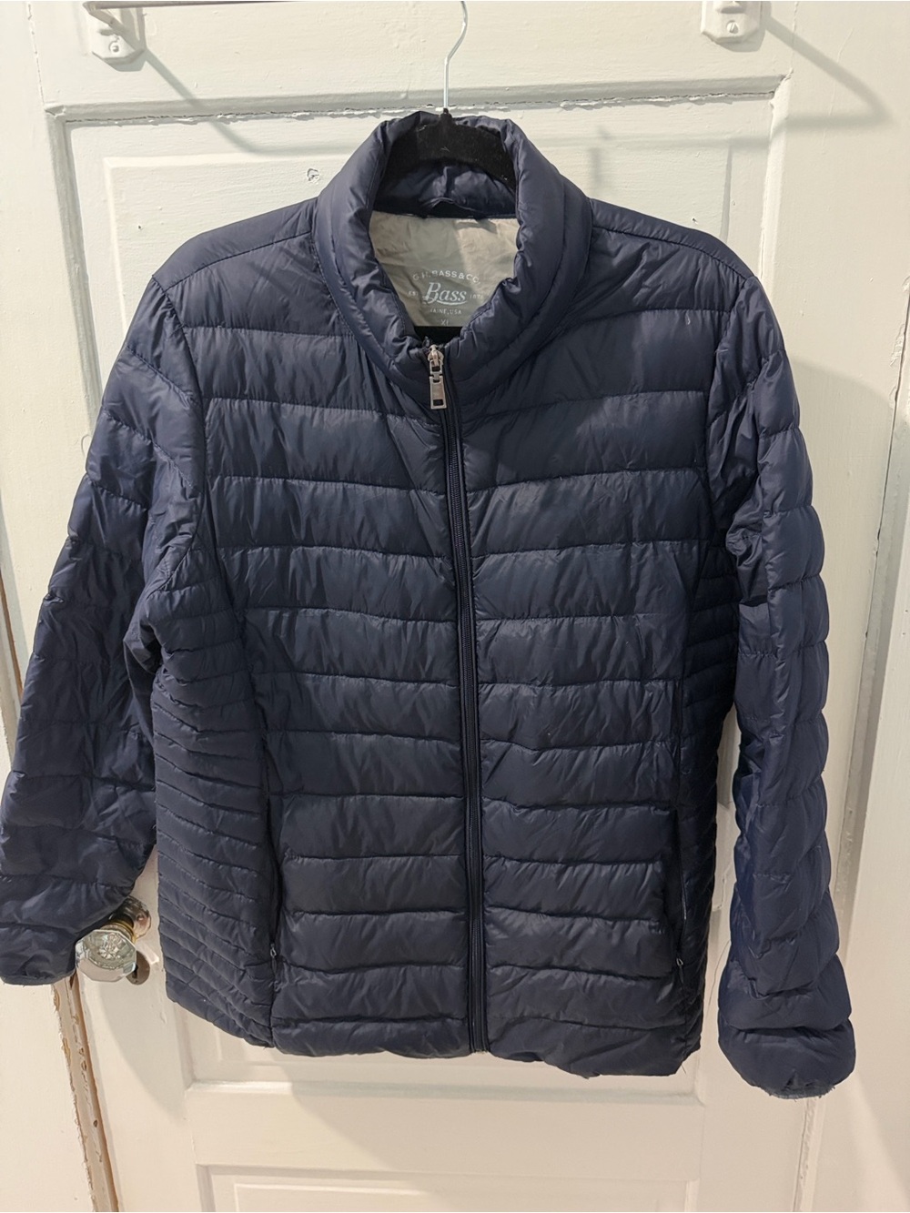 Bass Navy and Cream Quilted Jacket
